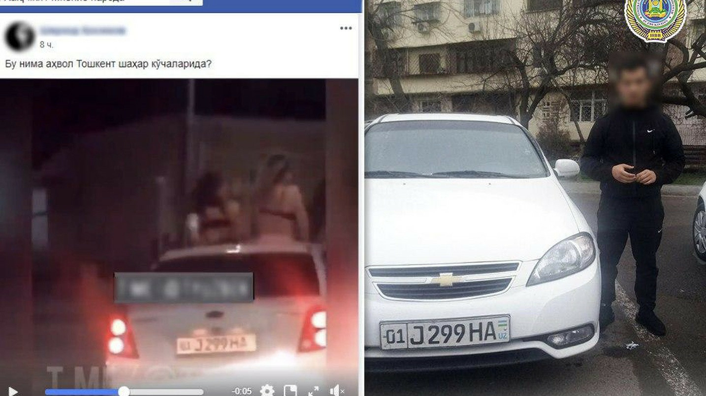 В Ташкенте полуголые девушки танцевали, высунувшись на ходу из люка Lacetti  — видео - UzNews