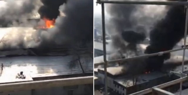 На одном из складов в Ташкенте произошел крупный пожар