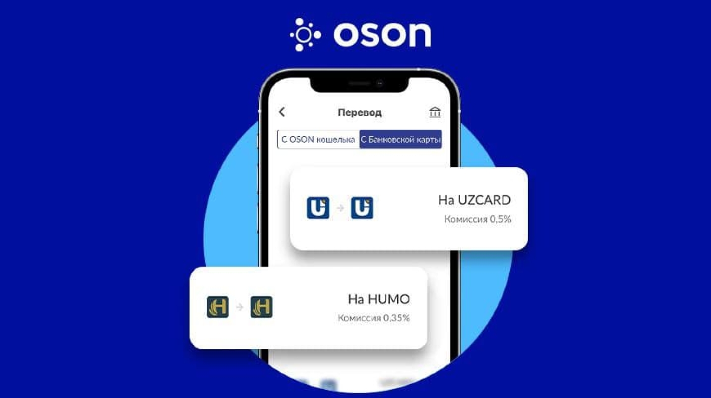 UzNews - OSON снижает комиссии за переводы с UZCARD и HUMO