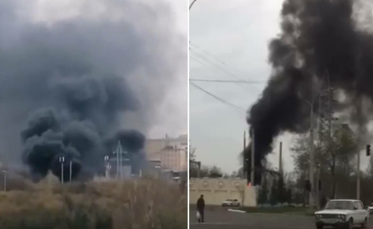 На электроподстанции в Ташкенте вспыхнул крупный пожар — видео