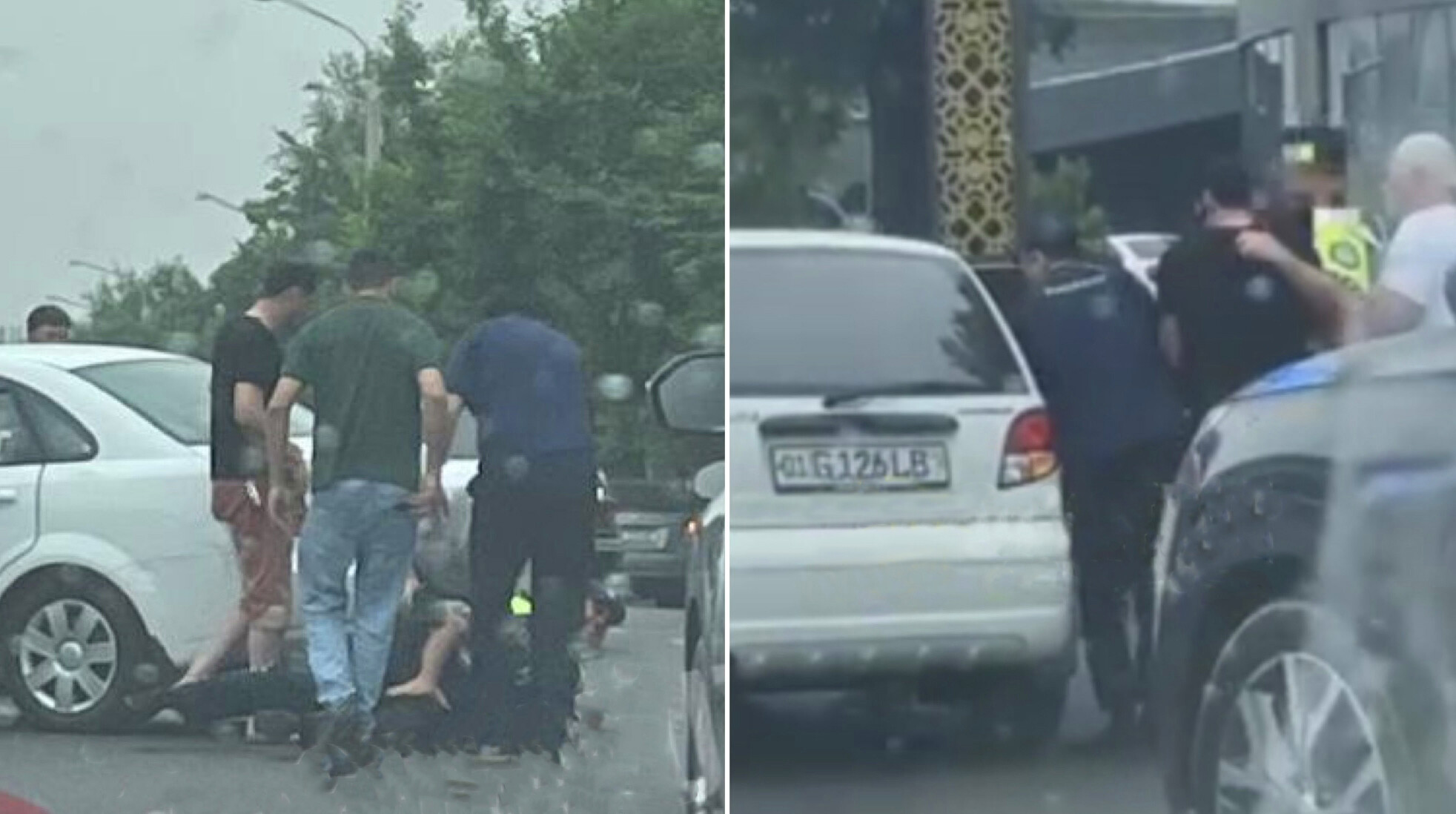 В Ташкенте водитель Hyundai сбил инспектора ДПС