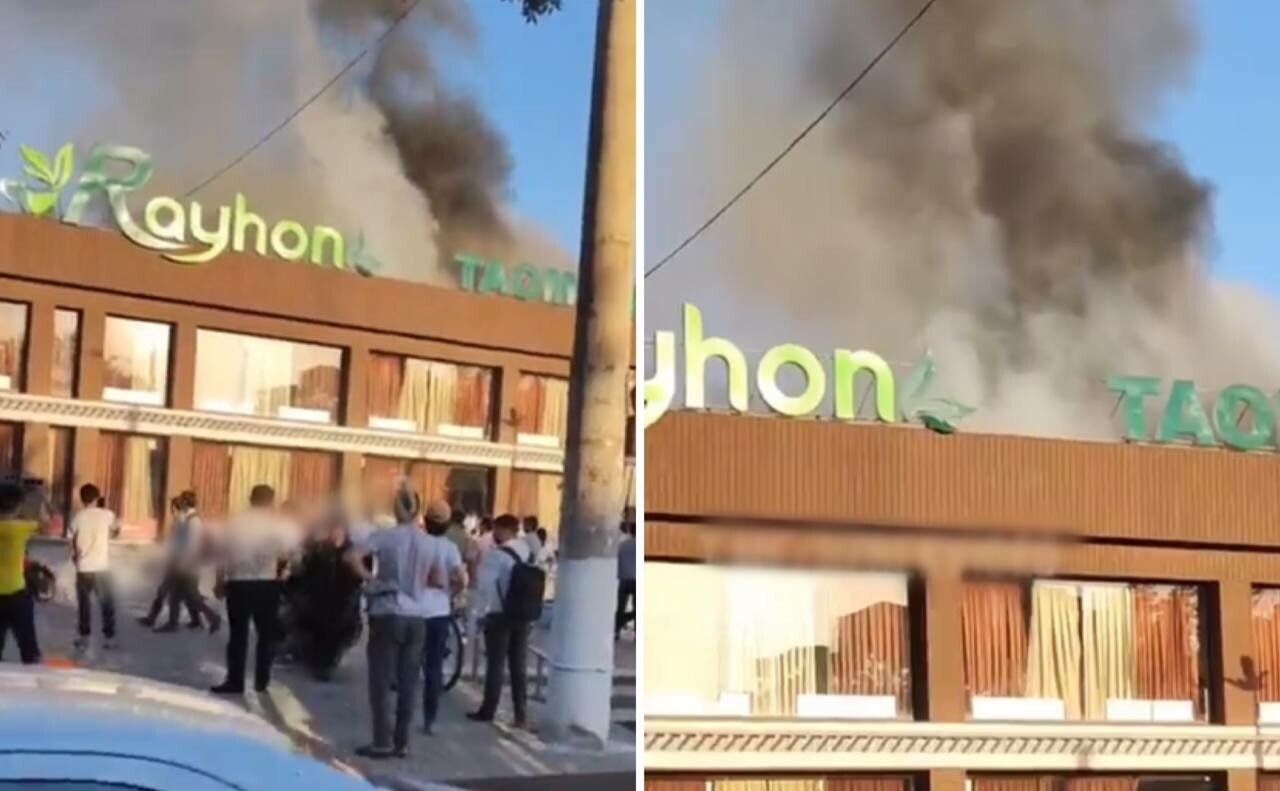 В Ташкенте загорелось кафе национальной кухни Rayhon — видео