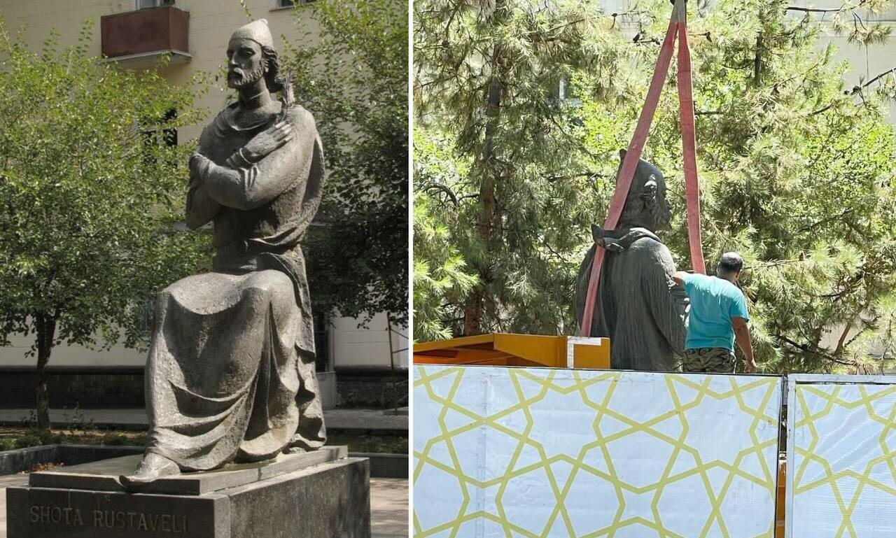 В Агентстве культурного наследия прокомментировали демонтаж памятника Шоте Руставели в Ташкенте