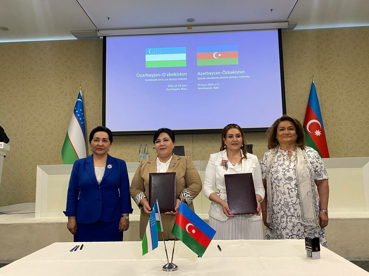 Женщины-предприниматели Узбекистана и Азербайджана подписали соглашения на сумму более $50 млн