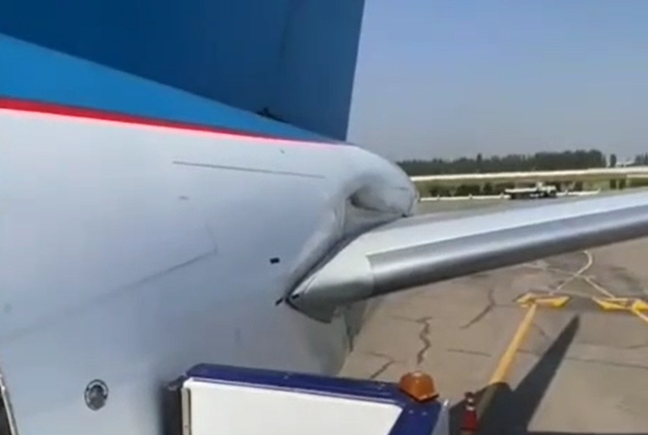 В Uzbekistan Airways прокомментировали видео с помятым самолетом, готовящимся к вылету