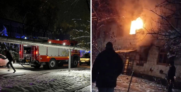 Два человека погибли при пожаре в многоквартирном доме в Ташкенте — видео