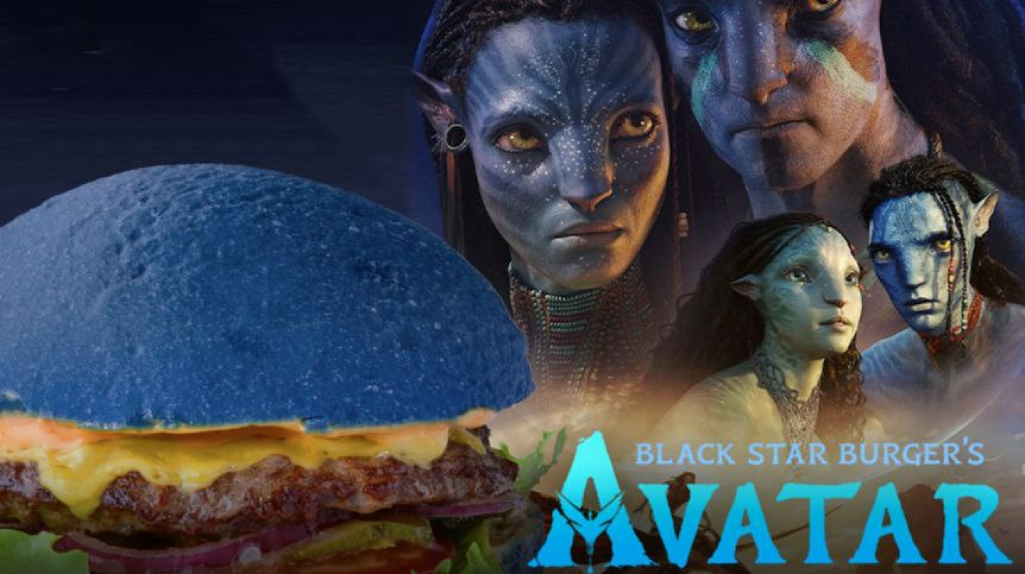 UzNews - В честь премьеры фильма «Аватар 2» Black Star Burger запустил  тематический синий бургер