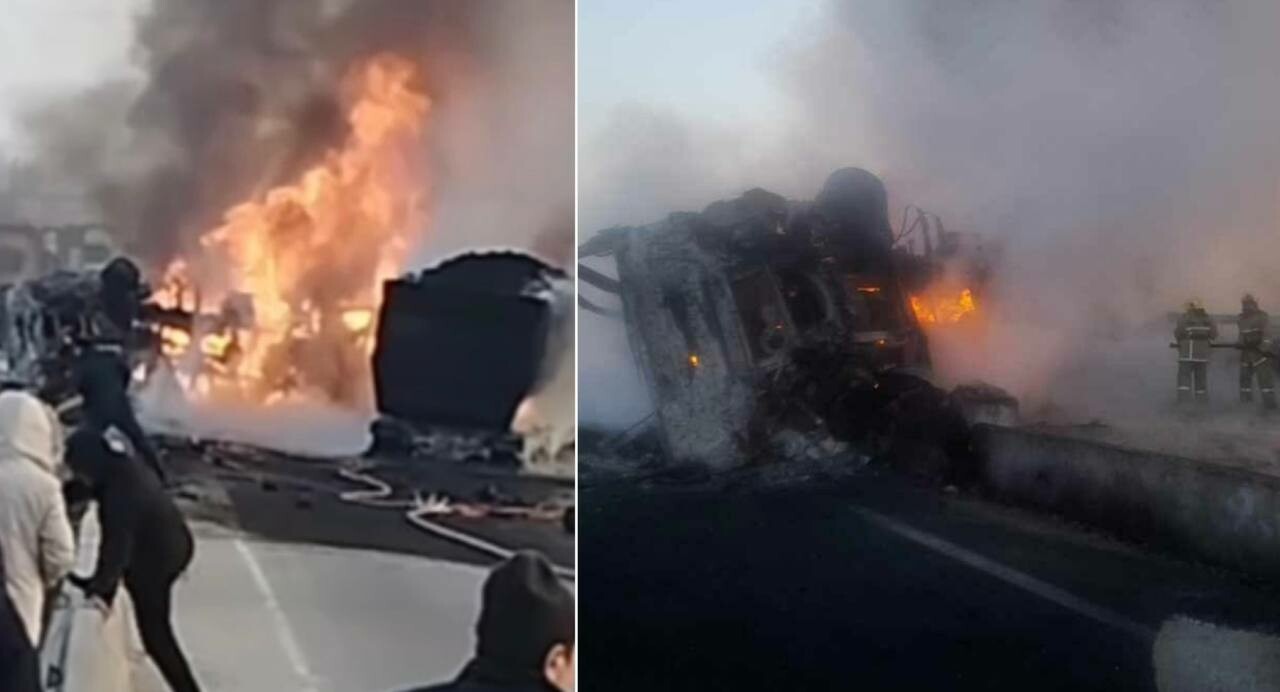 В Намангане столкнулись три грузовика MAN и загорелись: есть погибшие — видео