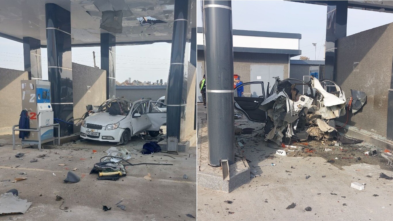 На газовой заправке в Кашкадарье взорвался автомобиль Nexia