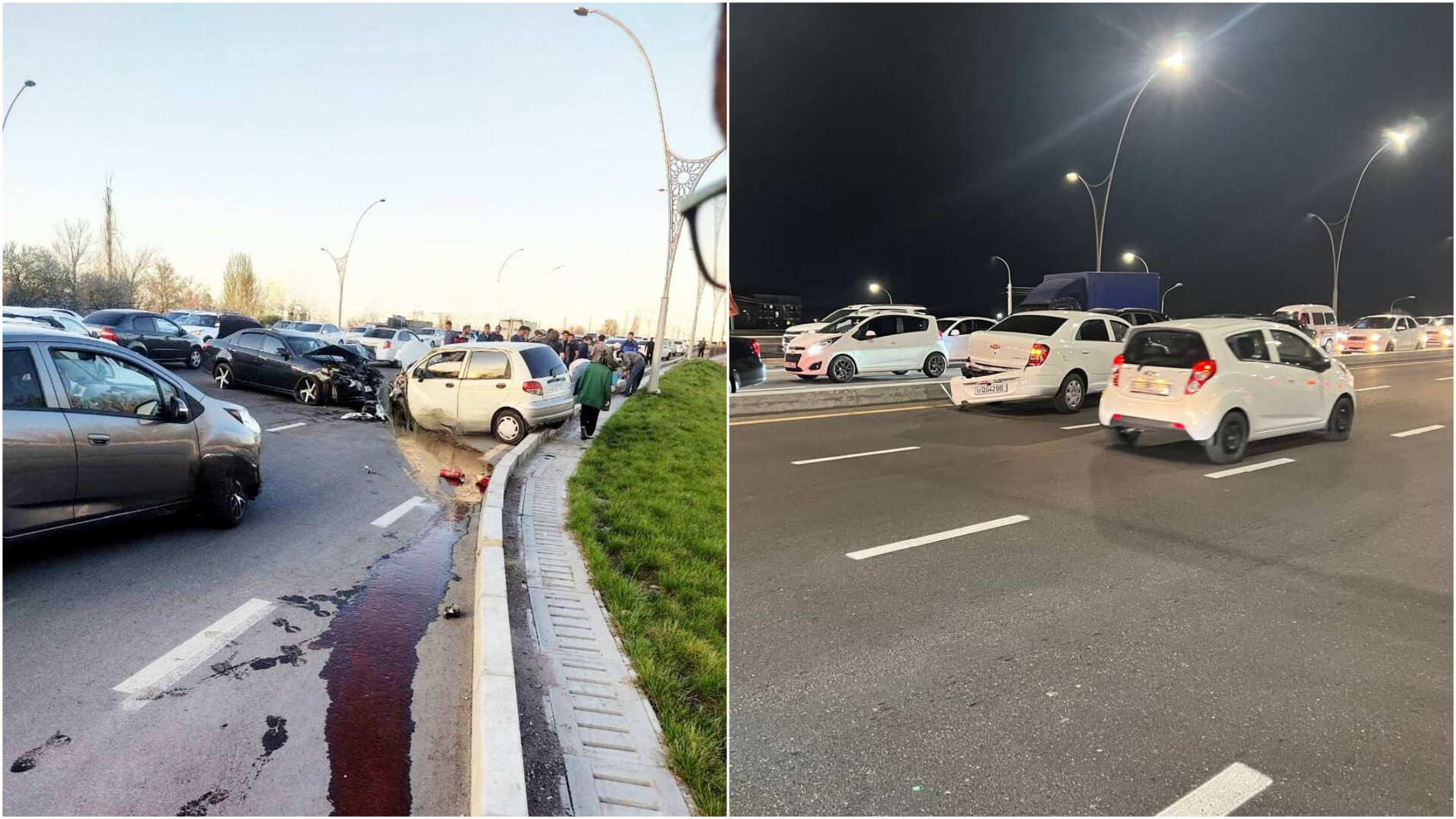 В Ташкенте произошло ДТП с участием 4 автомобилей: есть пострадавшие