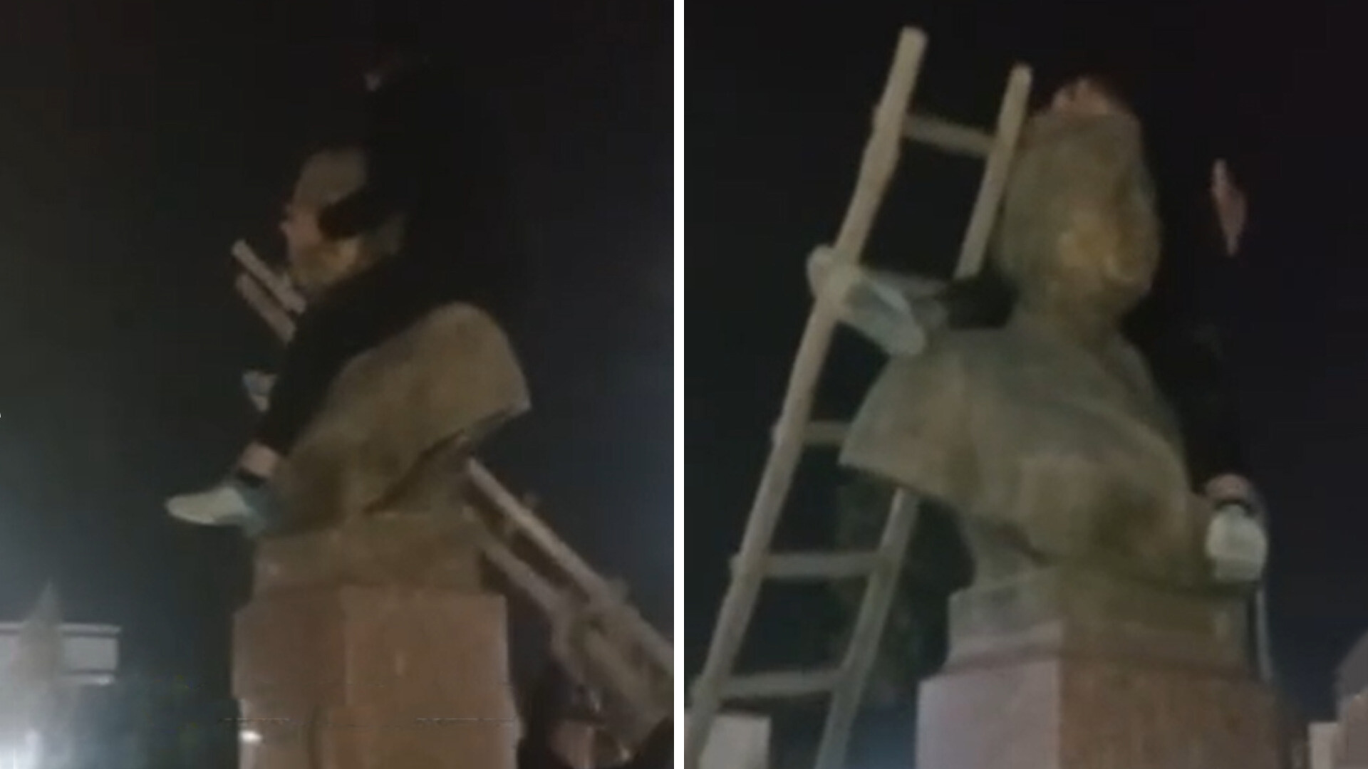 Под Ташкентом студент забрался на мемориальный бюст, посвященный первой женщине-механику Узбекской ССР — видео
