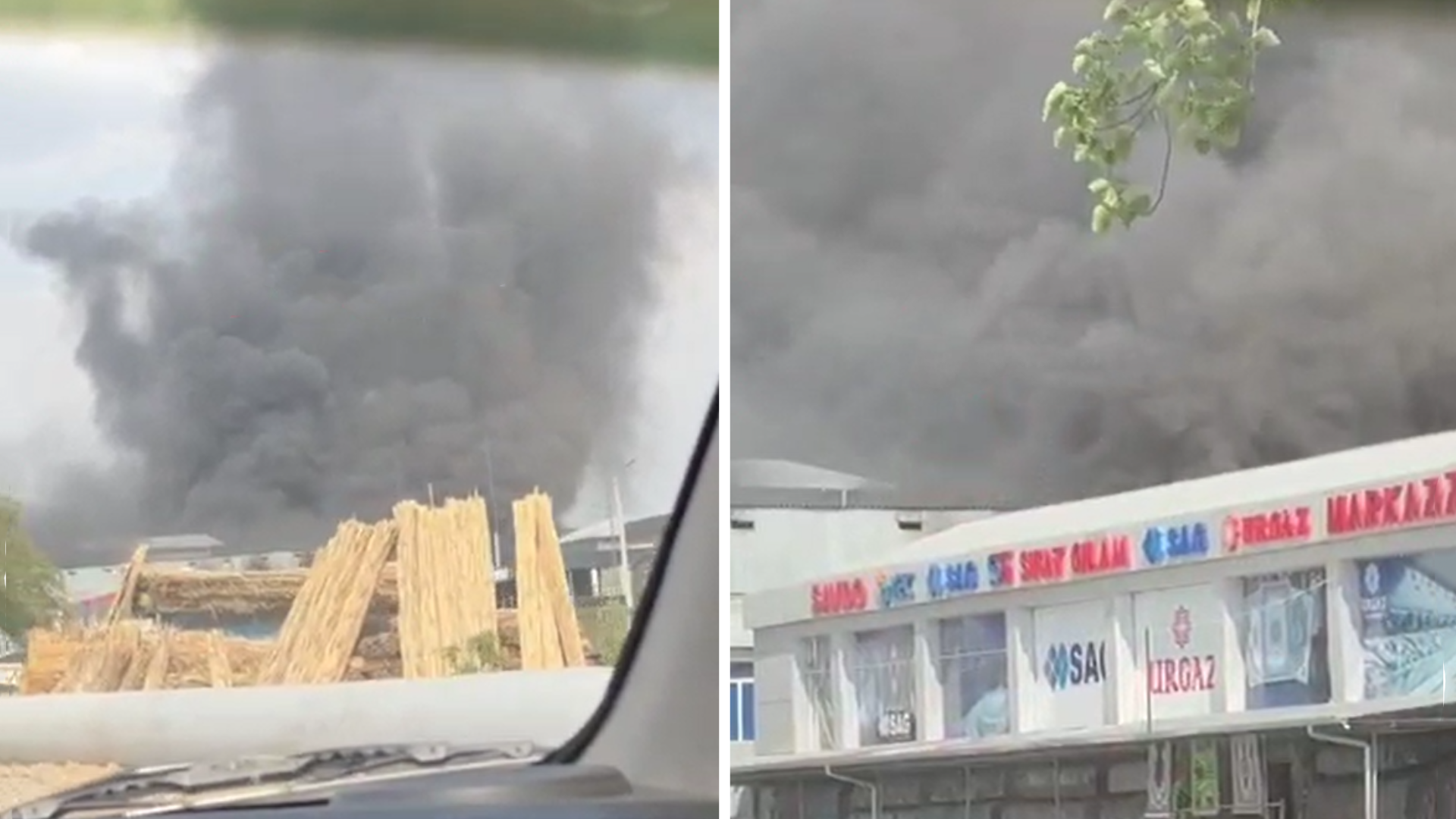 В Ташкенте загорелся склад пластмассовых изделий — видео