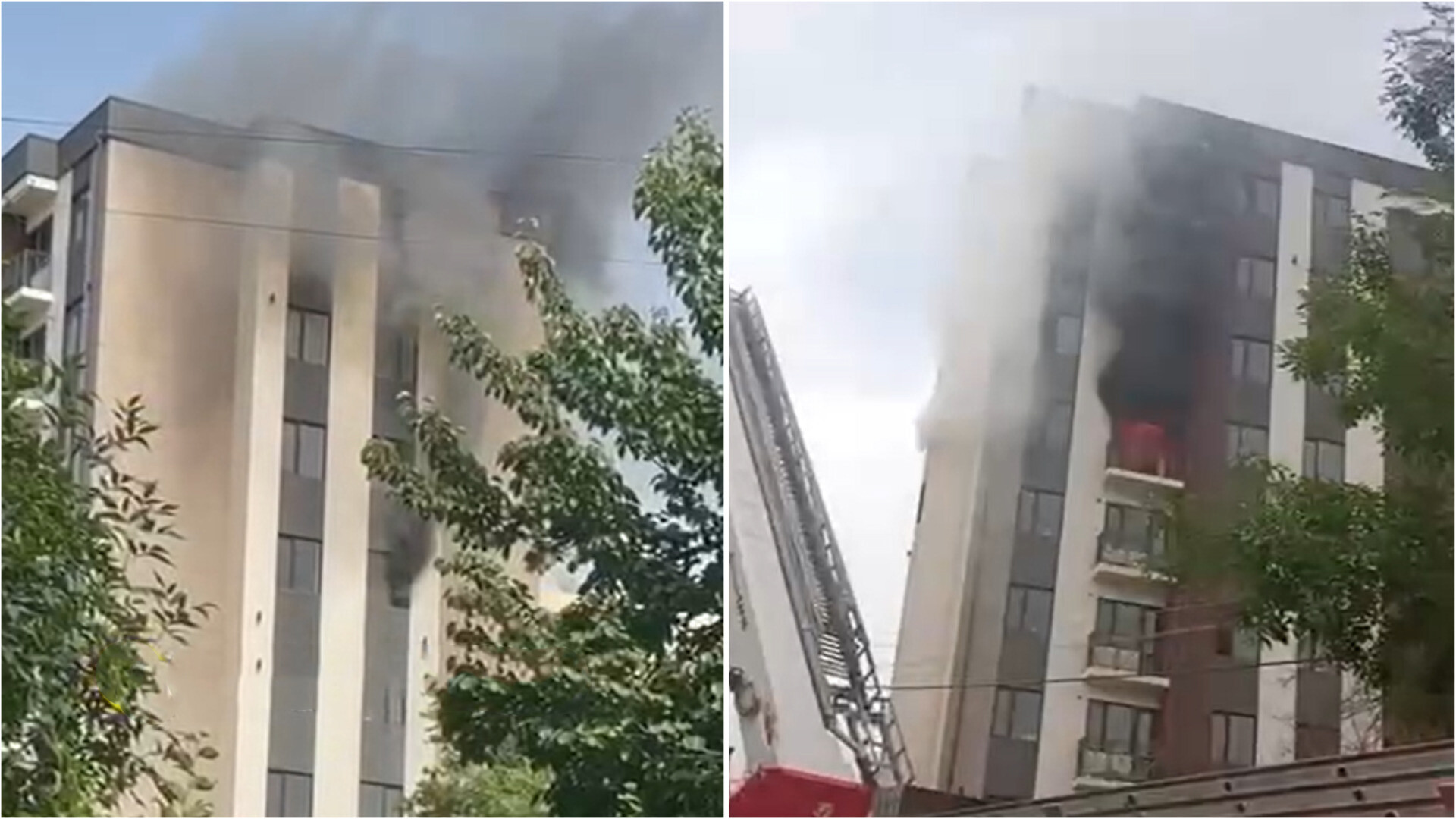 В Ташкенте произошел сильный пожар в одной из новостроек — видео