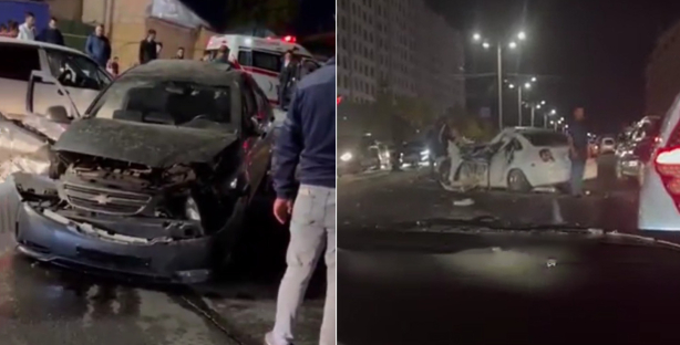 В Ташкенте произошло ДТП с участием двух автомобилей Lacetti, есть пострадавшие — видео