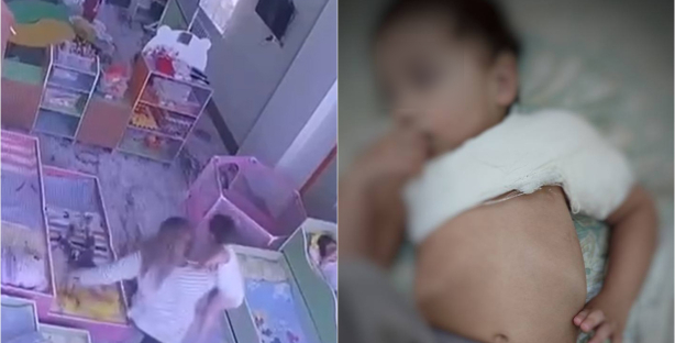 В частном саду Ташкента воспитательница сломала ключицу двухлетнему ребенку — видео