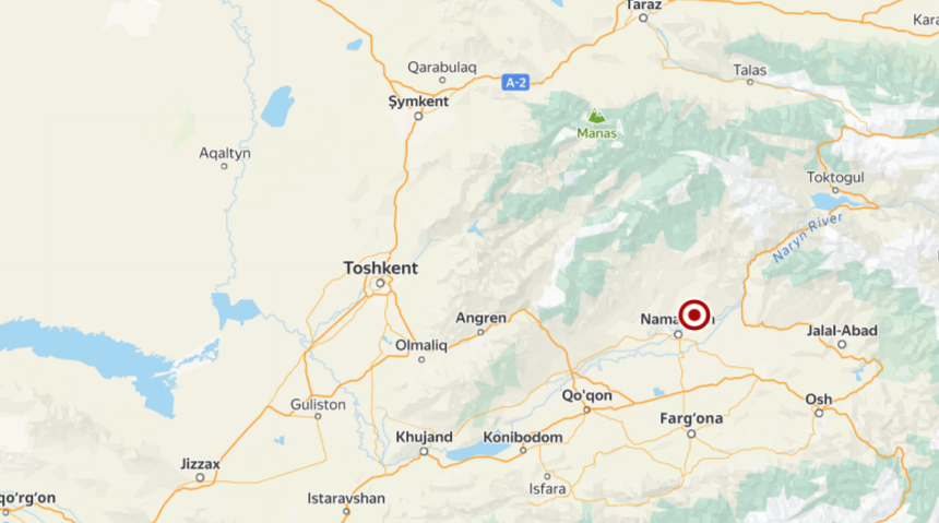 В Узбекистане произошло землетрясение магнитудой 3,5