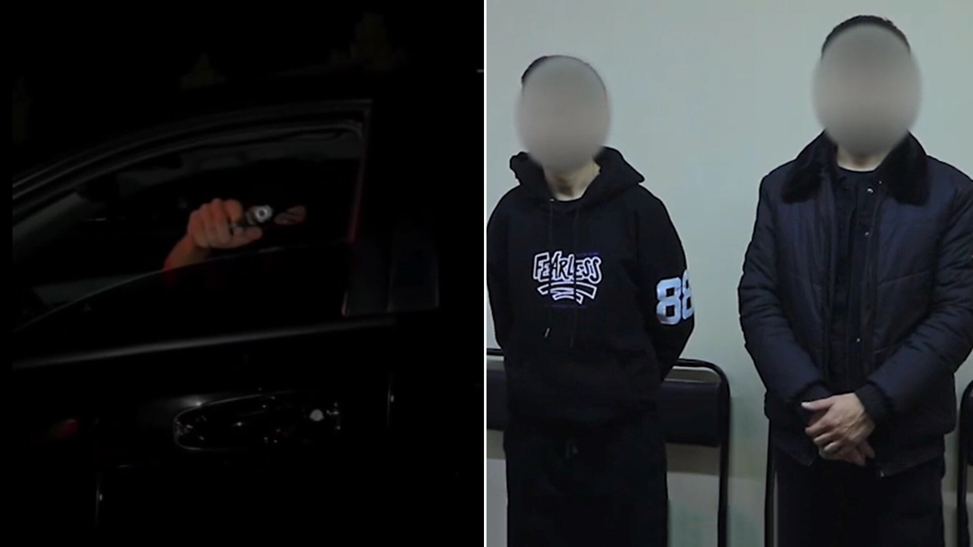 Водители, которые разъезжали в масках и с игрушечным пистолетом, получили 10 суток ареста — видео