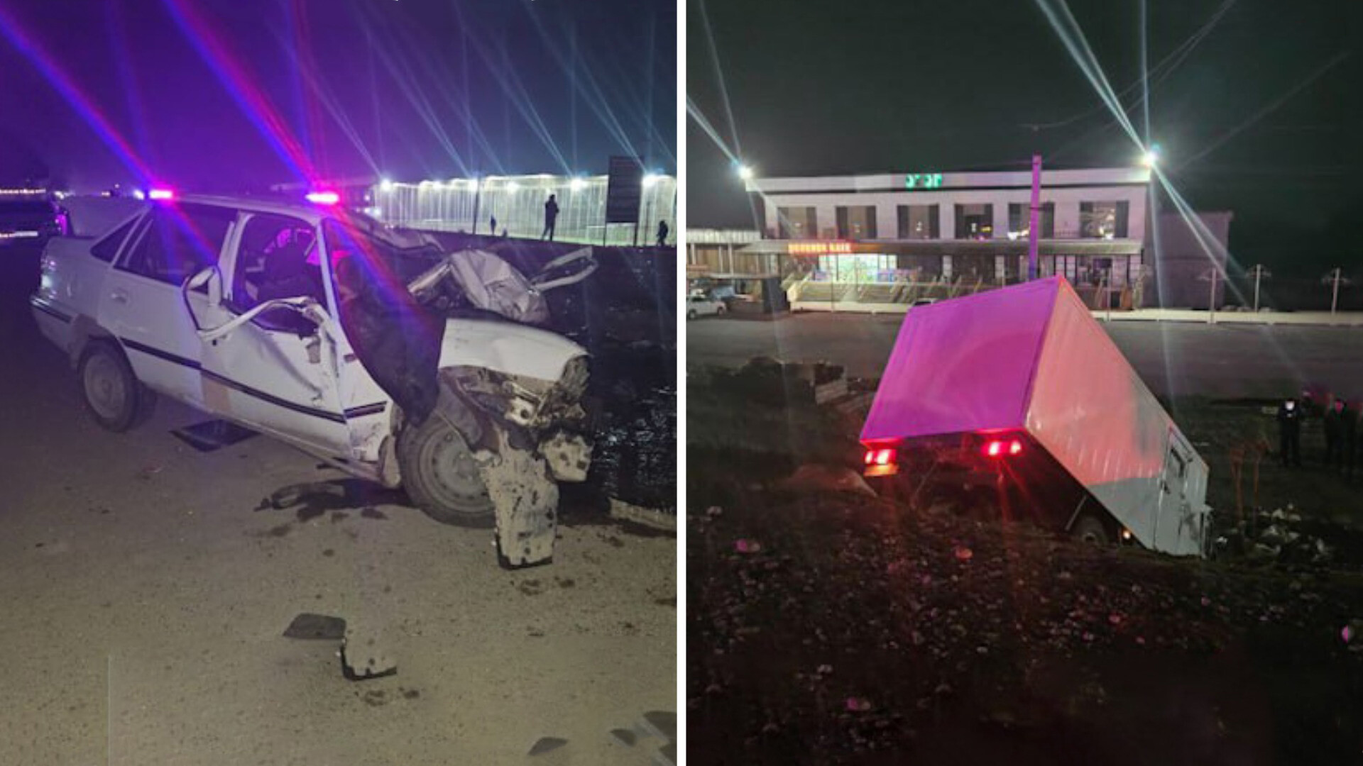 В Сурхандарье водитель Nexia сбил пешехода, а затем столкнулся с автозаком УВД