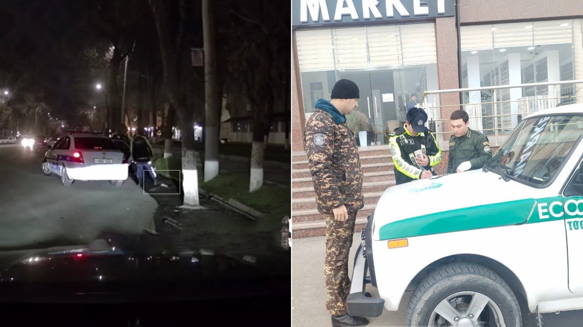 В Ташкенте оштрафовали инспектора ДПС, выбросившего мусор на улице — видео