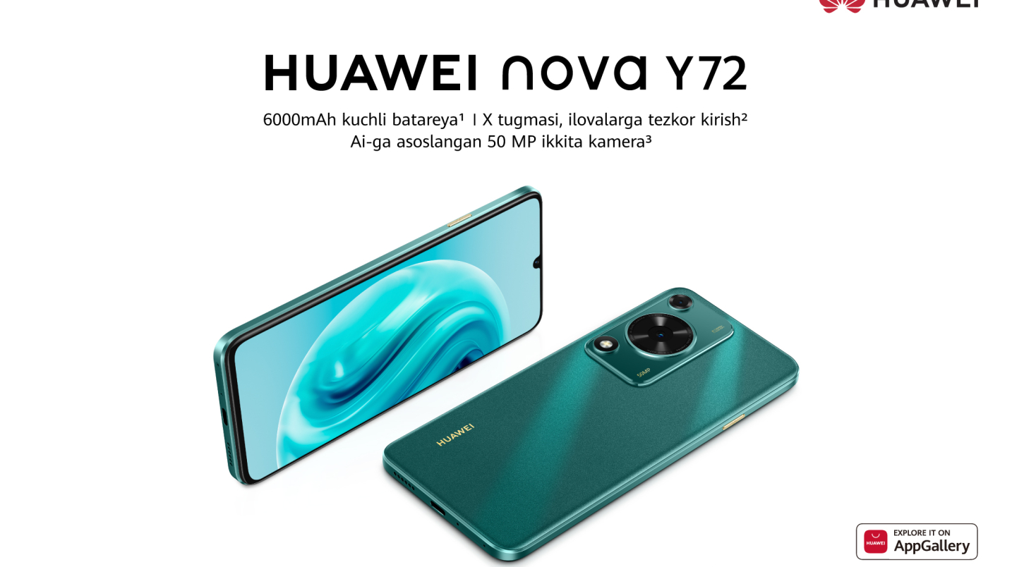 UzNews - HUAWEI анонсировала новую модель в линейке nova серии — HUAWEI nova  Y72