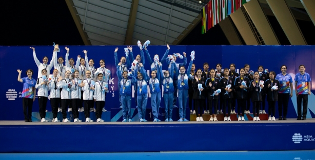 Синхронистки из Узбекистана завоевали 6 медалей на чемпионате Азии по водным видам спорта