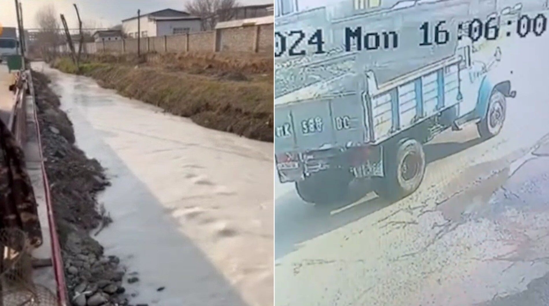 Вода в канале Каракамыш в Ташкенте окрасилась в белый цвет  — видео