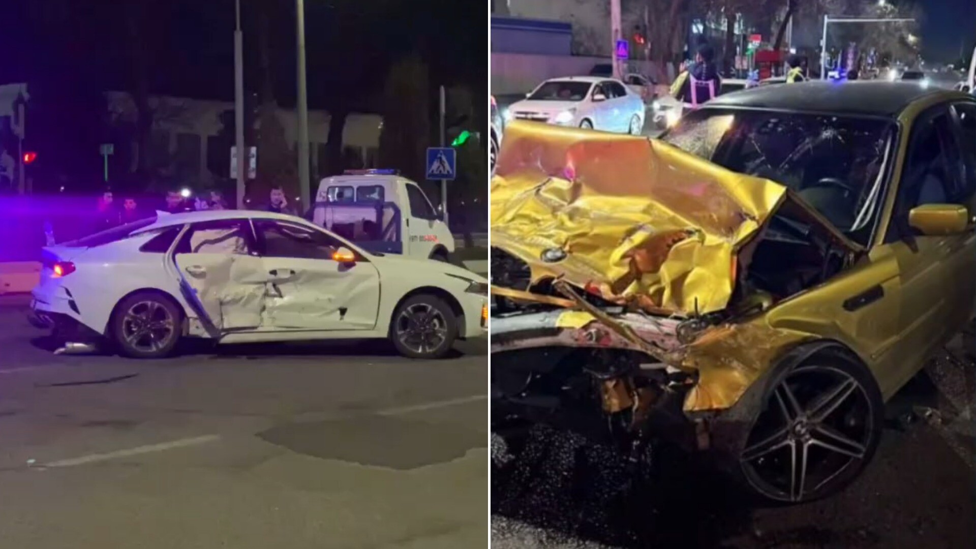 В Ташкенте произошло ДТП с участием 4 автомобилей: 6 человек пострадали — видео