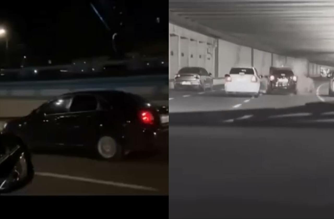 В Ташкенте водитель Lacetti, совершавший опасные маневры на дороге, попал в ДТП — видео