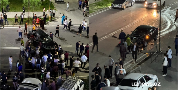 В Ташкенте произошло ДТП с участием 3 автомобилей: есть пострадавшие — видео