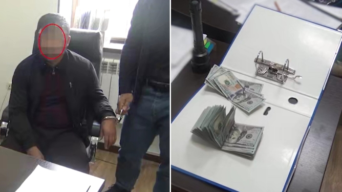 В Карши при получении $5 тыс. в качестве взятки задержан следователь районной прокуратуры — видео