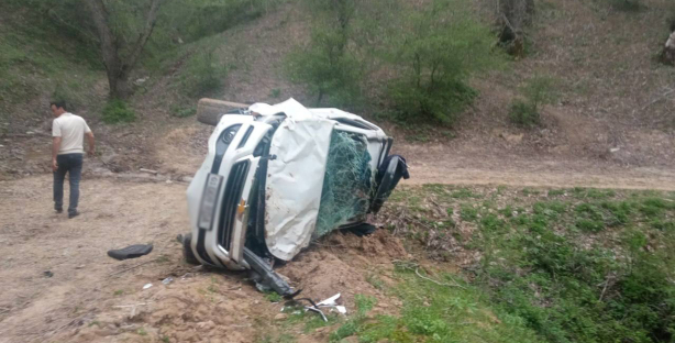 В Бостанлыке автомобиль Trailblazer упал с обрыва