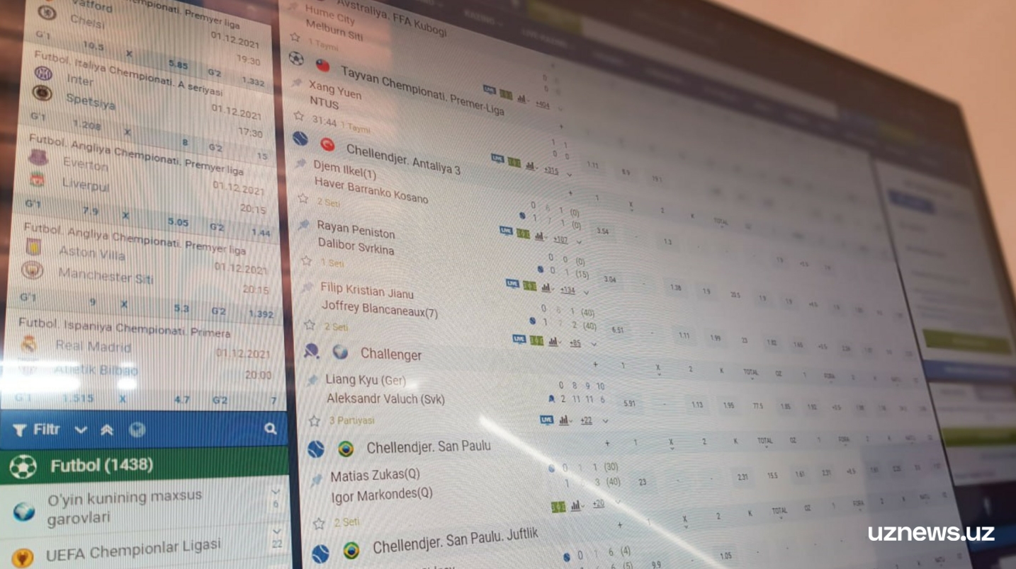 UzNews - Со следующего года в Узбекистане легализуют букмекерские конторы и  игры, основанные на риске